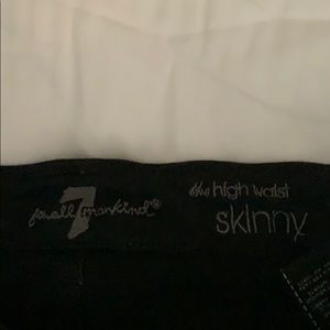 Seven high wasted black skinny jeans size 28
